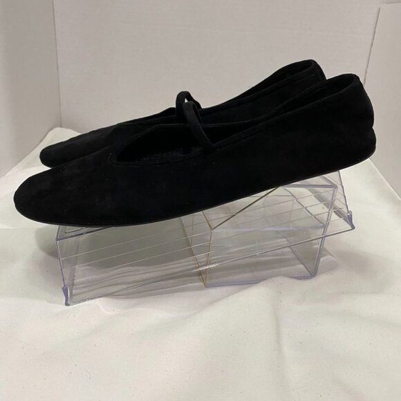 Jeffrey Campbell Suede Mary Jane Ballet Flats Black Round Toe Slip-On Shoes 10 - Picture 11 of 12
